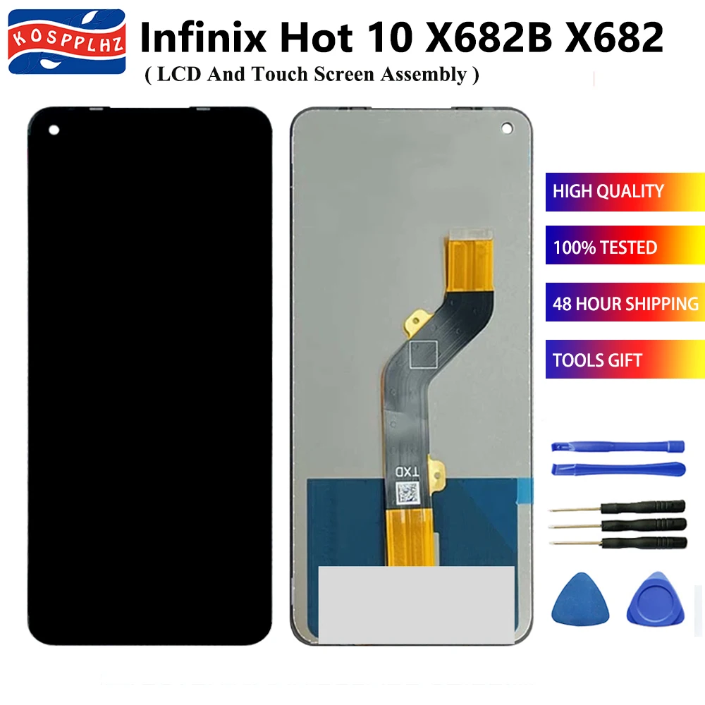ЖК-дисплей для Infinix 10 X682, сенсорный экран в сборе, замена 6,78 дюйма, Infinix Hot10 X682B X682 X682C, ЖК-дисплей с инструментами и клеем
ЖК-дисплей для Infinix 10 X682, сенсорный экран в сборе, замена 6,78 дюйма, Infinix Hot10 X682B X682 X682C, ЖК-дисплей с инструментами и клеем