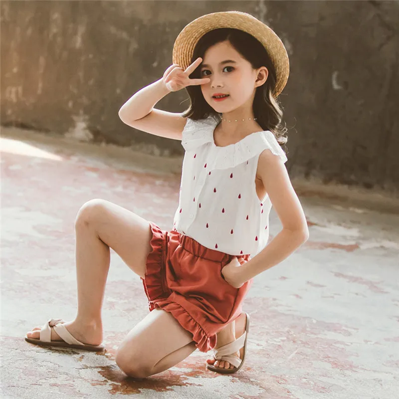 Newest Fashion Kids Toddler Baby Girl Clothes Sleeveless Lace Print T Shirt Solid Short Pants 2Pcs Outfits Clothes Baby Set
Newest Fashion Kids Toddler Baby Girl Clothes Sleeveless Lace Print T Shirt Solid Short Pants 2Pcs Outfits Clothes Baby Set