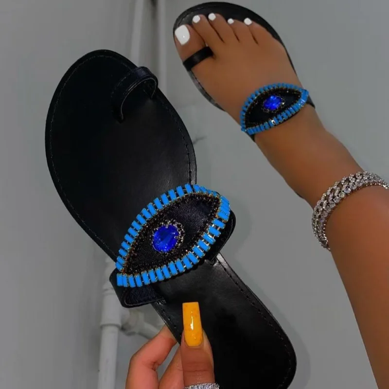 2021 Summer Women Luxury Round Head Set Toe Flat Large Size Rhinestone Gems All-match Outdoor Beach Sandals Durable Ms Slippers
2021 Summer Women Luxury Round Head Set Toe Flat Large Size Rhinestone Gems All-match Outdoor Beach Sandals Durable Ms Slippers
