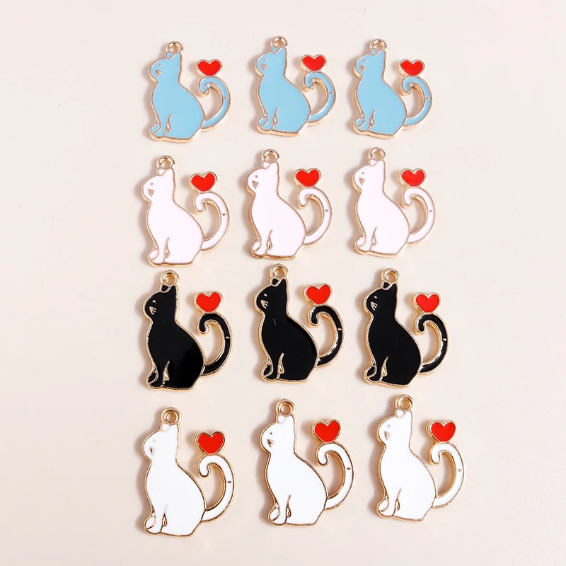 10pcs 20*25mm Show Love Cat Charms for Necklaces Earrings Making Accessories Cartoon Animal Heart Pendants Jewelry Findings
10pcs 20*25mm Show Love Cat Charms for Necklaces Earrings Making Accessories Cartoon Animal Heart Pendants Jewelry Findings