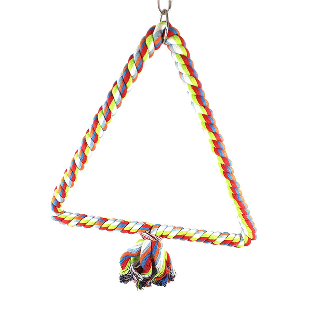 Bird Swing Rope Parrot Triangular Standing Perch Bird Climbing Bungee Rope Toy Cage Hanging Ladder Chew Toy for Parakeet
Bird Swing Rope Parrot Triangular Standing Perch Bird Climbing Bungee Rope Toy Cage Hanging Ladder Chew Toy for Parakeet