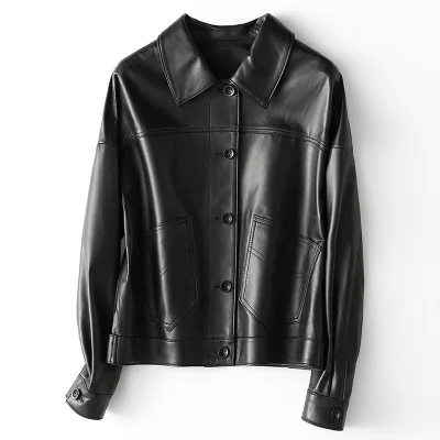 MESHARE Женская Весенняя куртка из натуральной овечьей кожи H9 
MESHARE Женская Весенняя куртка из натуральной овечьей кожи H9