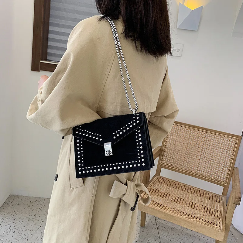Rivet Small Square Woman Crossbody Cc Bag Fashion Shoulder Bag Chain Frosted Messenger Bag Texture Women's Bag
Rivet Small Square Woman Crossbody Cc Bag Fashion Shoulder Bag Chain Frosted Messenger Bag Texture Women's Bag