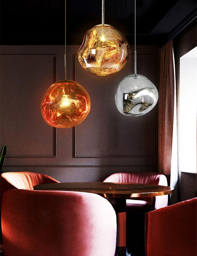 Modern LED Pendant Light Glass Lava Dixon Luminaire Gold Silver Red Simple Hanging Lamp Living Room Pendant Lamp Light Fixture 
Modern LED Pendant Light Glass Lava Dixon Luminaire Gold Silver Red Simple Hanging Lamp Living Room Pendant Lamp Light Fixture