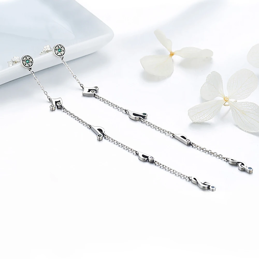 TKJ Long Fringed Musical Note Earrings Women's 100% S925 Sterling Silver Diamond Earrings Zircon Women's Earrings Jewelry
TKJ Long Fringed Musical Note Earrings Women's 100% S925 Sterling Silver Diamond Earrings Zircon Women's Earrings Jewelry