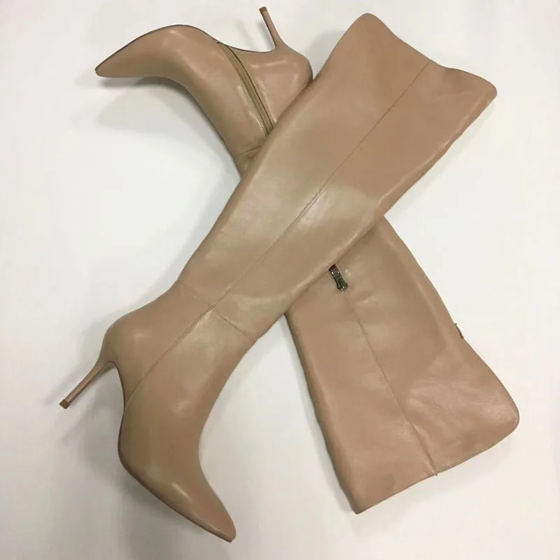 Genuine Leather Thigh High Boots Stiletto High Heel Customized Color Leather Shoes Sexy Pointed Toe Party Shoes Winter Women Bot
Genuine Leather Thigh High Boots Stiletto High Heel Customized Color Leather Shoes Sexy Pointed Toe Party Shoes Winter Women Bot