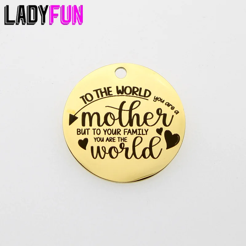 Mother Is A World Charm Stainless Steel Mom Mama Gifts Charms High Polish Mirror Surface Pendant
Mother Is A World Charm Stainless Steel Mom Mama Gifts Charms High Polish Mirror Surface Pendant