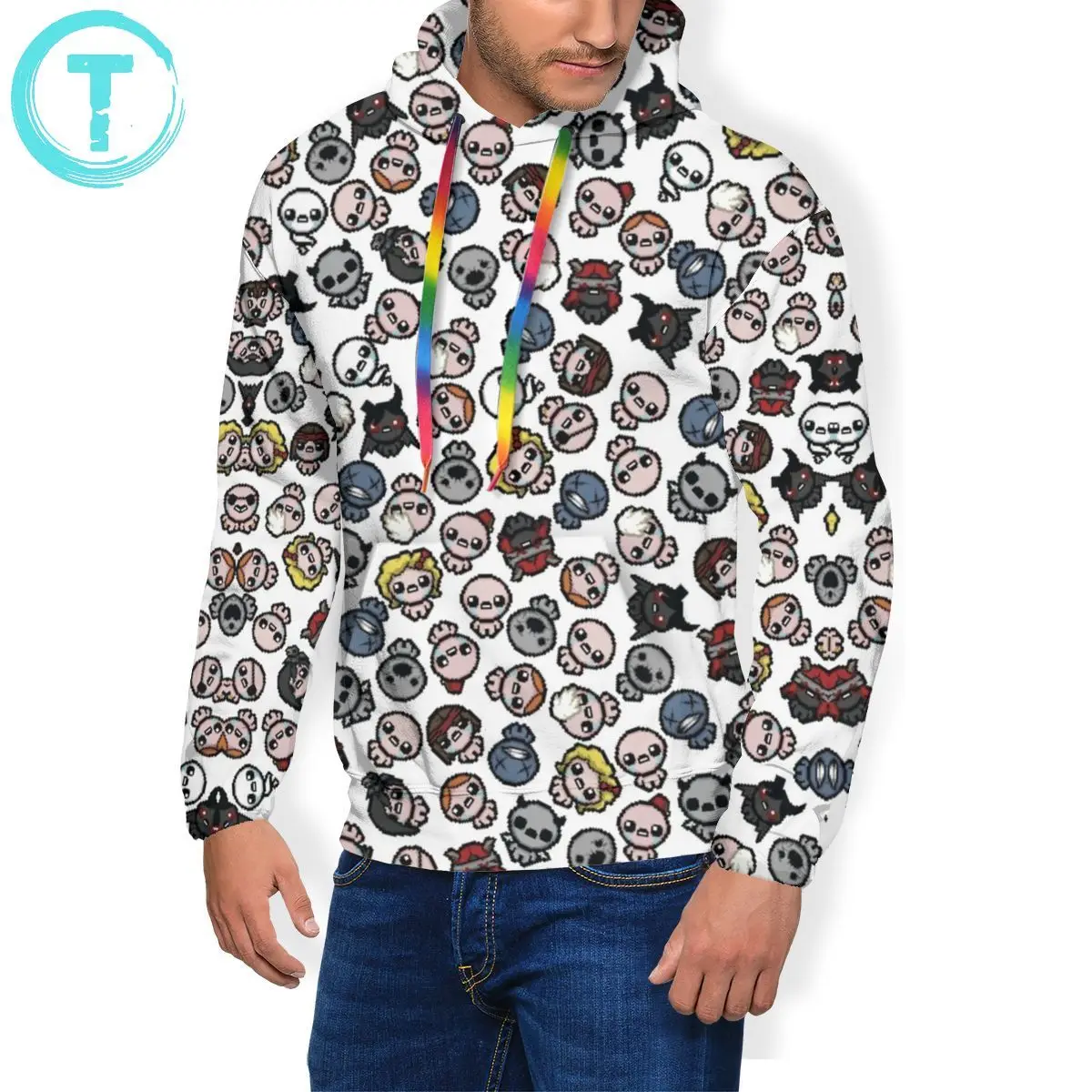 The Binding Of Isaac Hoodie Hoodies Outdoor Autumn Pullover Polyester Men |