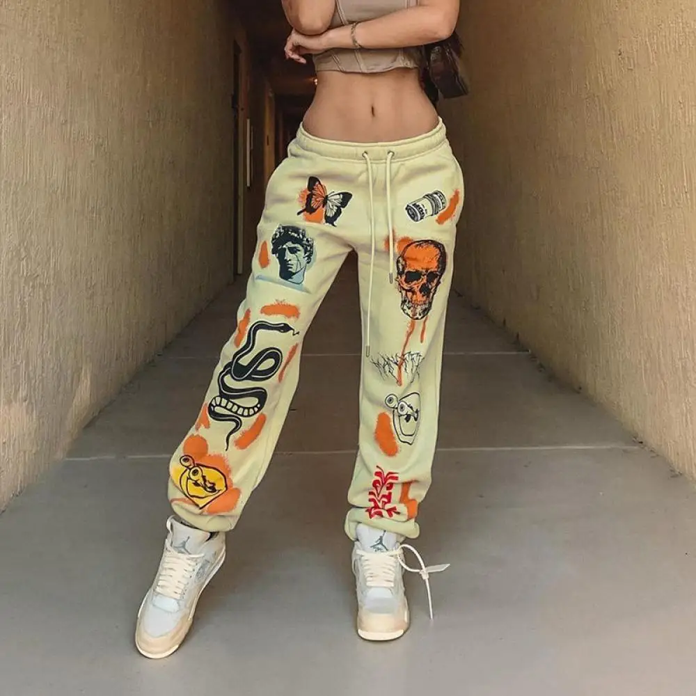 Women Casual Sweatpant Y2K Egirl Trousers Joggers Streetwear Autumn Harajuku Drawstring Cartoon Printed Pants Women's Trousers
Women Casual Sweatpant Y2K Egirl Trousers Joggers Streetwear Autumn Harajuku Drawstring Cartoon Printed Pants Women's Trousers