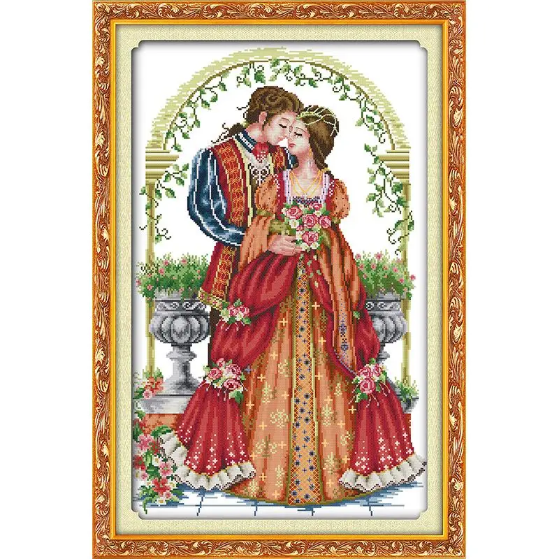 Набор для вышивки крестиком Forever Love marry home decor DMC 11CT 14CT|embroidery diy|handmade needleworkprint on canvas |