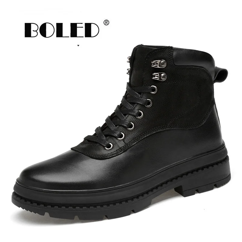 Full Grain Leather Men Boots Plus Size Handmade Warm Men Winter Shoes Outdoor Plush Fur Ankle Snow Boots Shoes Zapatos Hombre
Full Grain Leather Men Boots Plus Size Handmade Warm Men Winter Shoes Outdoor Plush Fur Ankle Snow Boots Shoes Zapatos Hombre