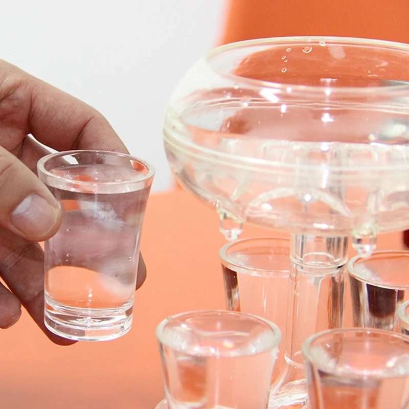 6 Shot Glass Transparent Dispenser Holder for Filling Liquids, Beer, Cocktail, Party Bar Drinking Tools 
6 Shot Glass Transparent Dispenser Holder for Filling Liquids, Beer, Cocktail, Party Bar Drinking Tools
