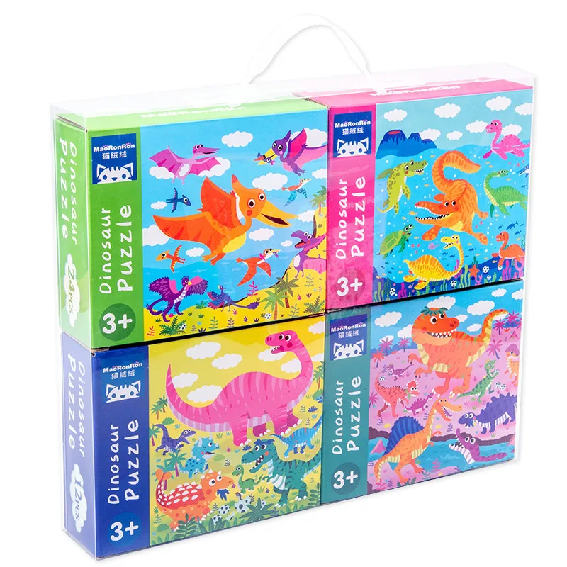 New Four-in-One Animal Traffic Advanced Jigsaw Puzzle Make-up Intelligence Puzzle Toy 3-6 Years Old Kindergarten Toy Sets