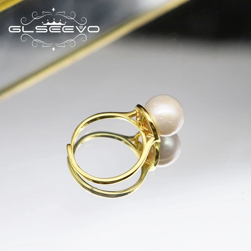 Glseevo Sterling Silver Natural Freshwater Pearl Adjustable Ring Woman Wedding Engagement Simple Luxury Gift Jewelry GR0290
Glseevo Sterling Silver Natural Freshwater Pearl Adjustable Ring Woman Wedding Engagement Simple Luxury Gift Jewelry GR0290