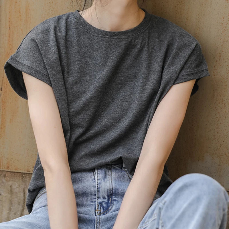 Summer Women Basic T-shirt Casual Loose Short Sleeve Cotton T Shirt Female Tops Batwing Tees Shirt Femme Black White Gray
Summer Women Basic T-shirt Casual Loose Short Sleeve Cotton T Shirt Female Tops Batwing Tees Shirt Femme Black White Gray