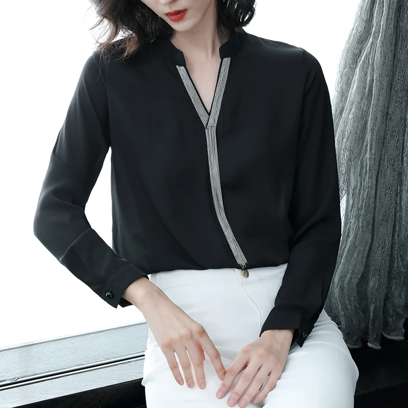 long-sleeved womens tops and blouses female 2020 spring new V collar shirt chiffon blouse female tassel women shirts 2242 50 
long-sleeved womens tops and blouses female 2020 spring new V collar shirt chiffon blouse female tassel women shirts 2242 50