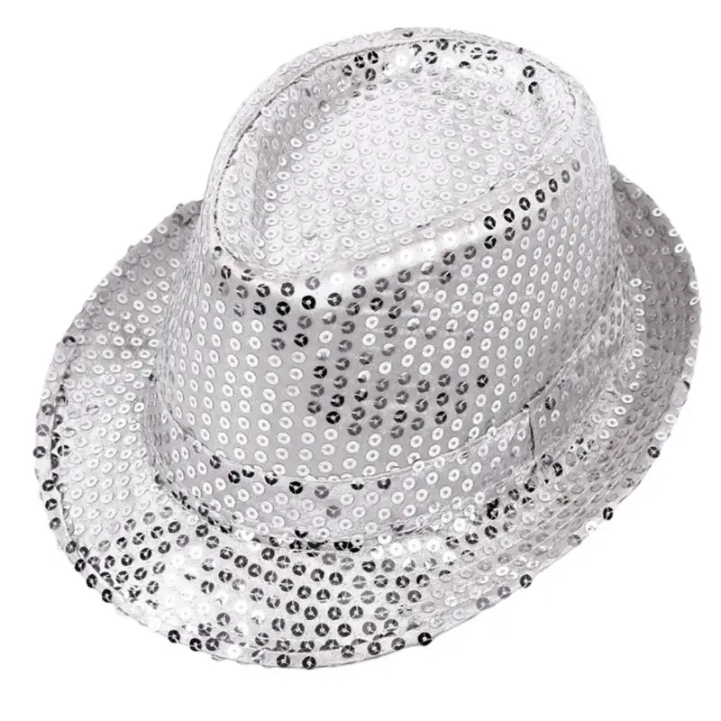 Adult Children Glitter Sequins Jazz Hat Solid Color Cuffed Wide Brim Performance Dance Stage Magic Show Bar Party Cap Costume
Adult Children Glitter Sequins Jazz Hat Solid Color Cuffed Wide Brim Performance Dance Stage Magic Show Bar Party Cap Costume