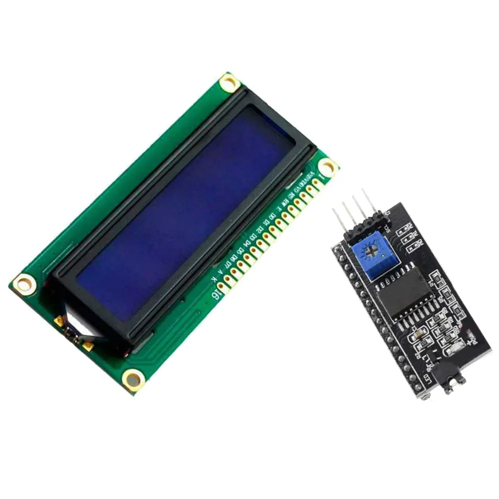 Фото Экран ЖК дисплей модуль 16x2 HD44780 1602 + IIC/igc PCF8574T для Arduino 5V lcd 2004 высокое