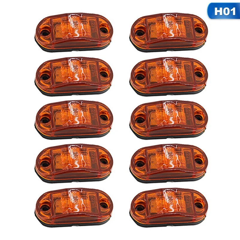 10PCS 2Led Light Oval Clearance Trailer Warning Light Yellow White LED Car Good Trailer LED Side Marker Lamp For Car Accessories
10PCS 2Led Light Oval Clearance Trailer Warning Light Yellow White LED Car Good Trailer LED Side Marker Lamp For Car Accessories