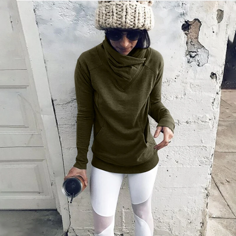 2020 New spring Autumn women's Sweatshirts Fashion pockets solid zipper neck Casual Pullover tops winter grey slim dropshipping
2020 New spring Autumn women's Sweatshirts Fashion pockets solid zipper neck Casual Pullover tops winter grey slim dropshipping