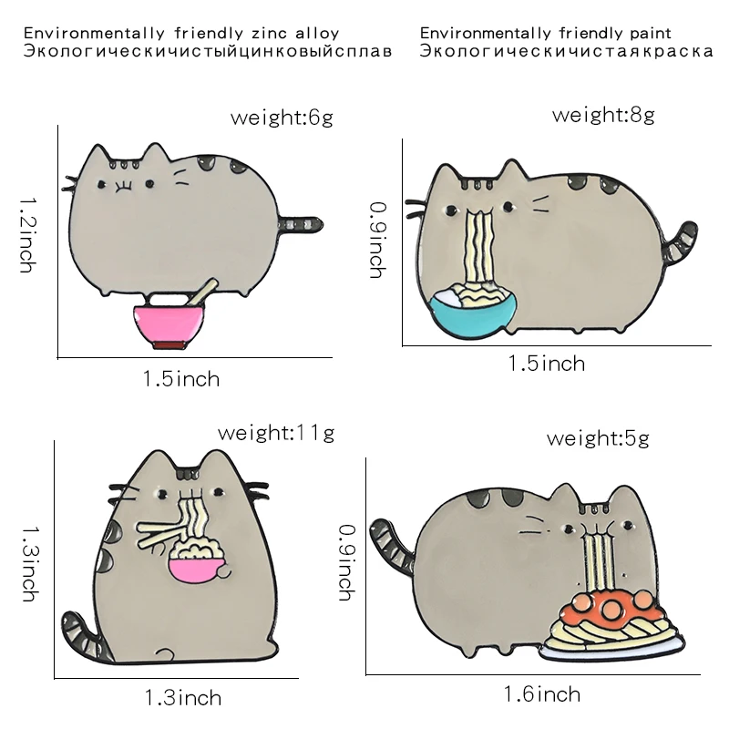 Cartoon Cute Hungry Noodles Cat Animal Kitty Enamel Pin Button Metal Badge Backpack Shirt Jackets Callor Lapel Pins Jewelry Gift
Cartoon Cute Hungry Noodles Cat Animal Kitty Enamel Pin Button Metal Badge Backpack Shirt Jackets Callor Lapel Pins Jewelry Gift