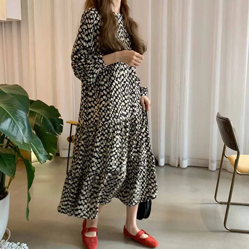 2020 New Women Dress Spring Autumn Korean Fashion Vintage Print Chiffon Midi Dress Ladies Elegant Loose Dresses Clothes
2020 New Women Dress Spring Autumn Korean Fashion Vintage Print Chiffon Midi Dress Ladies Elegant Loose Dresses Clothes