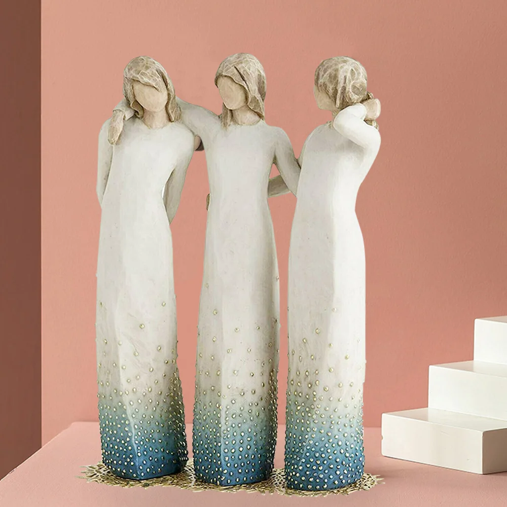 Three Sisters Statue Resin Decoration Hand-painted Character Statue For Friends And Sisters Home Decoration Desktop Decoration
Three Sisters Statue Resin Decoration Hand-painted Character Statue For Friends And Sisters Home Decoration Desktop Decoration