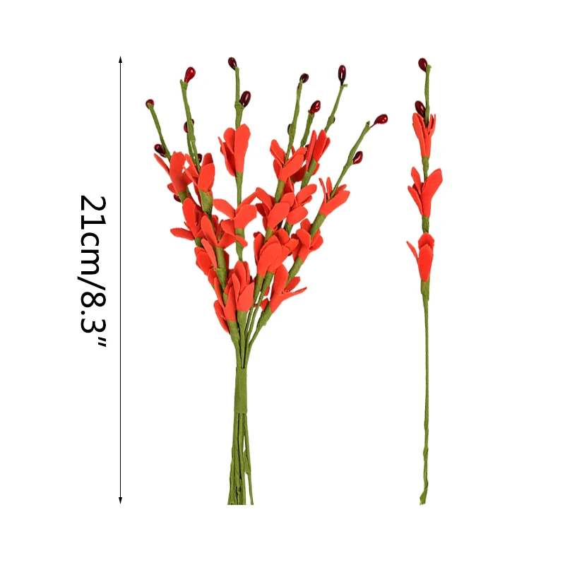 2Bundles Artificial Winter Jasmine Flower Mini Red Flower Bouquet Home DIY Wreath Scrapbooking Supplies Wedding Party Decoration
2Bundles Artificial Winter Jasmine Flower Mini Red Flower Bouquet Home DIY Wreath Scrapbooking Supplies Wedding Party Decoration
