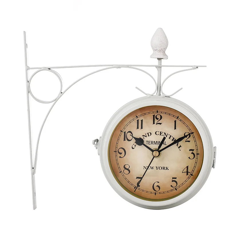 Outdoor Wall Clock Hanging Retro Double Sided Battery Powered Metal Mount Vintage Garden Coffee Bar Decoration Round WY72310
Outdoor Wall Clock Hanging Retro Double Sided Battery Powered Metal Mount Vintage Garden Coffee Bar Decoration Round WY72310