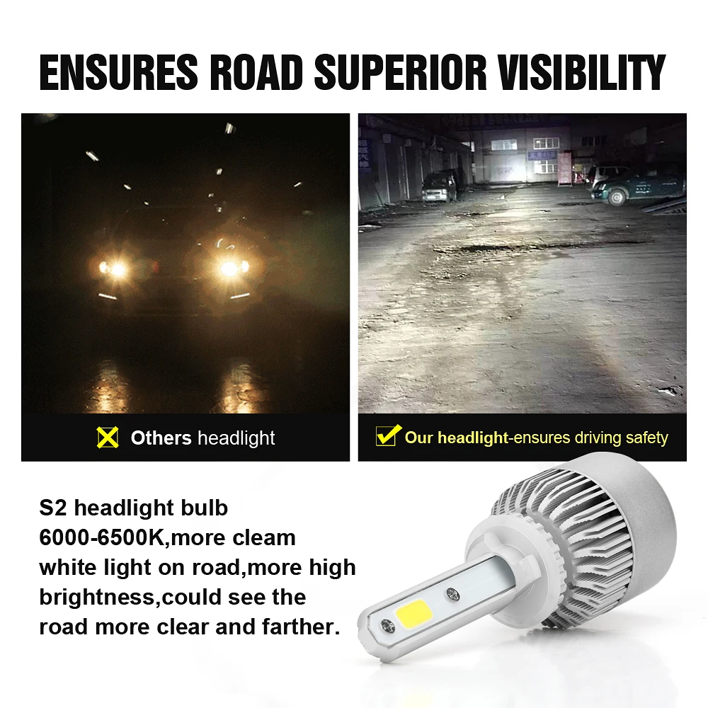 YuBao 1Pcs LED H27 881 Auto S2 880 Car Headlight Bulbs 72W 8000LM Car Accessories 6000k led fog light 1Pair 2Pcs
YuBao 1Pcs LED H27 881 Auto S2 880 Car Headlight Bulbs 72W 8000LM Car Accessories 6000k led fog light 1Pair 2Pcs