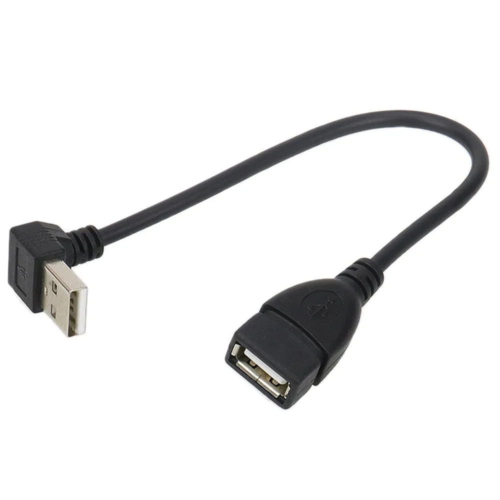Новый черный 90 градусов USB 2 0 Мужской к Женский Кабель 20 см используется для