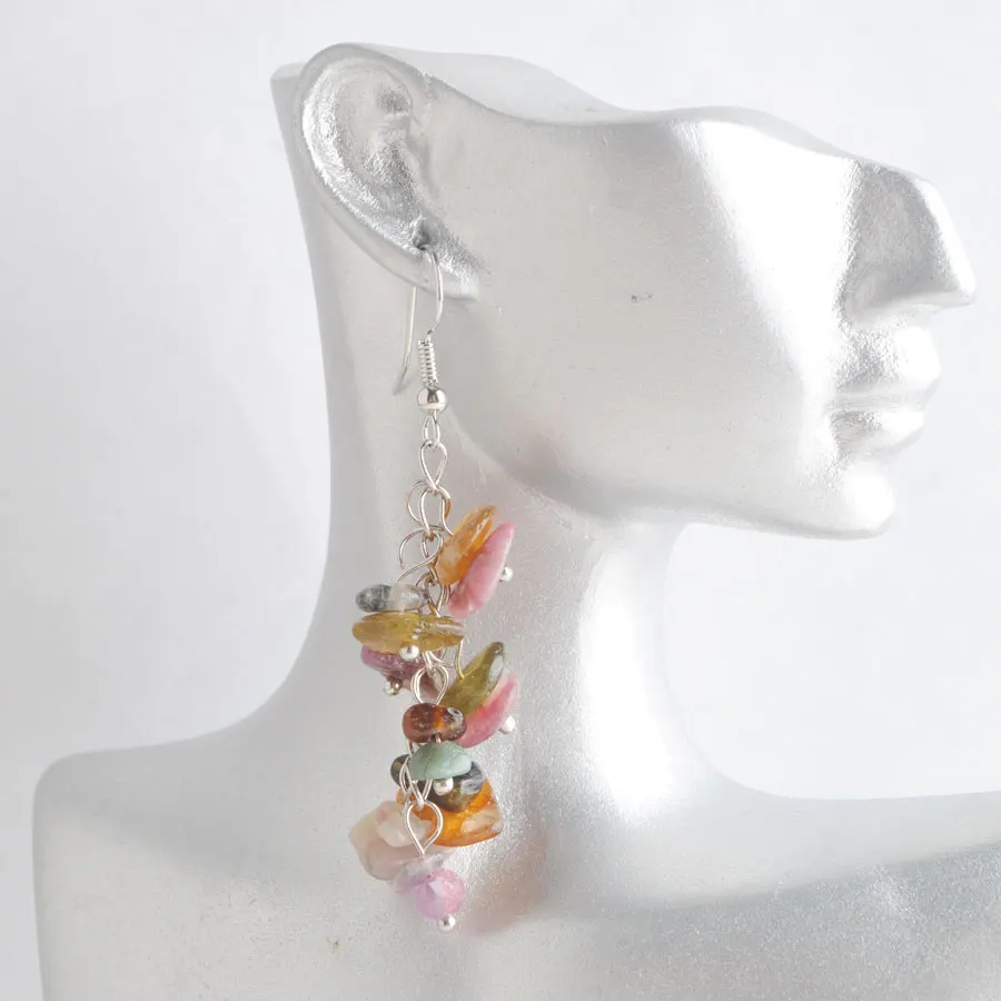 WOJIAER Irregular Natural Stone Colorful Tourmaline Drop Earrings for Women Chip Bead Dangle Earrings Jewelry Wedding PW9150
WOJIAER Irregular Natural Stone Colorful Tourmaline Drop Earrings for Women Chip Bead Dangle Earrings Jewelry Wedding PW9150