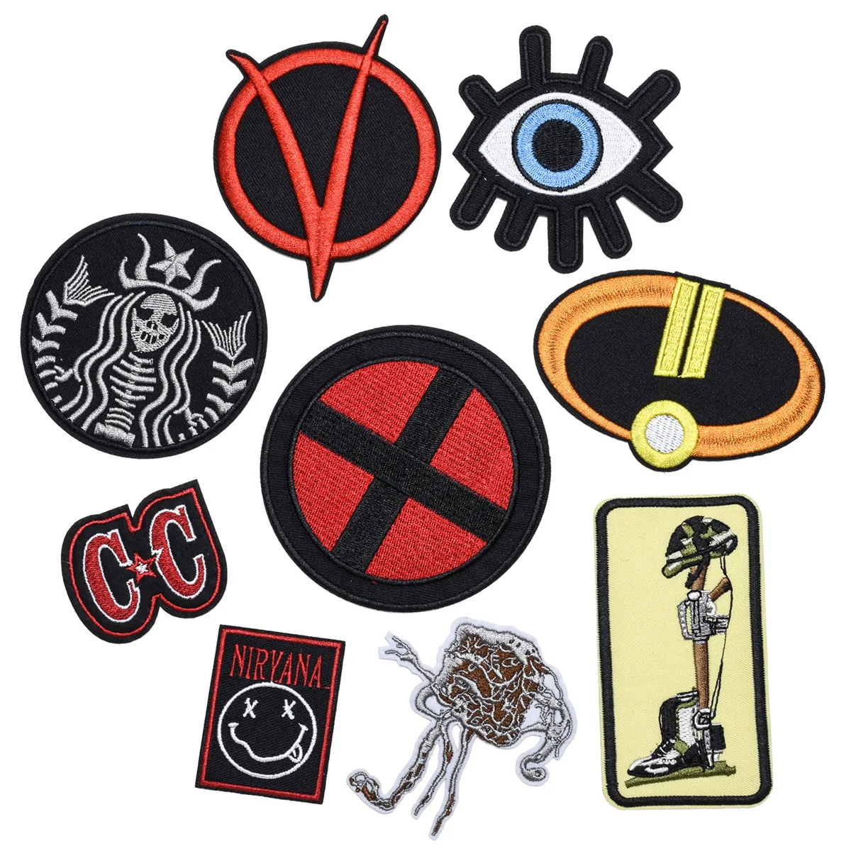 Skull Eye Embroidered Badge Smiley High Heels Fashion Cloth Patch Sticker Clothes DIY Decoration Ironing Stickers
Skull Eye Embroidered Badge Smiley High Heels Fashion Cloth Patch Sticker Clothes DIY Decoration Ironing Stickers