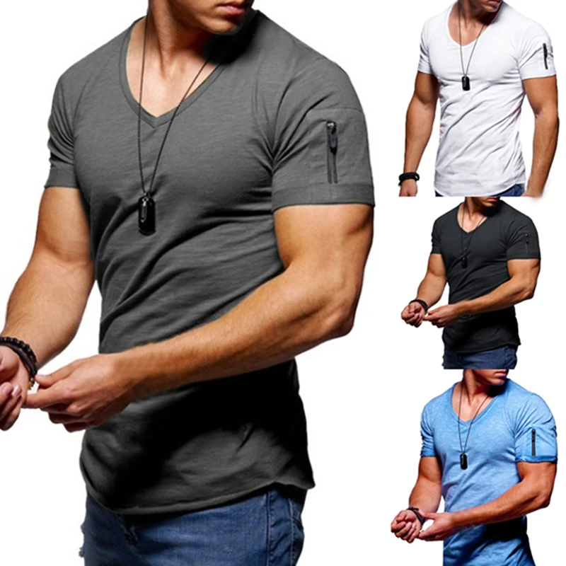 2020 Summer Hot Sale T- Shirt New Men's V Neck Tops Tee Shirt Slim Fit Short Sleeve Solid Color Casual T-Shirt
2020 Summer Hot Sale T- Shirt New Men's V Neck Tops Tee Shirt Slim Fit Short Sleeve Solid Color Casual T-Shirt