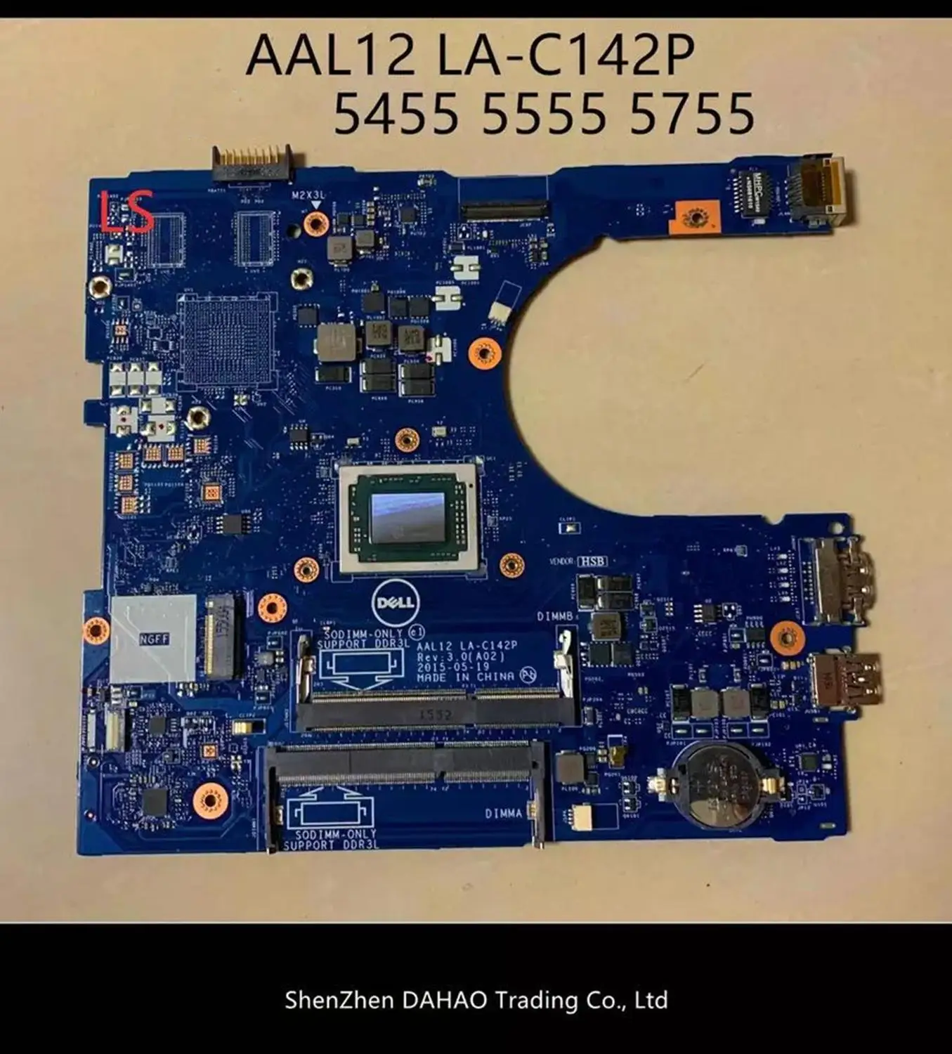 AAL12 LA-C142P Mainboard FOR DELL Insprion 15 5455 5555 5755 Laptop Motherboard with A10-8700P CN-0GD4HR 100% fully tested
AAL12 LA-C142P Mainboard FOR DELL Insprion 15 5455 5555 5755 Laptop Motherboard with A10-8700P CN-0GD4HR 100% fully tested