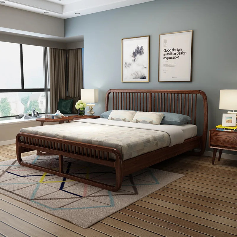 Wood wax oil Nordic wood bed 1.8 m 1.5 m Ash wood bed simple personality c bed double bed
Wood wax oil Nordic wood bed 1.8 m 1.5 m Ash wood bed simple personality c bed double bed