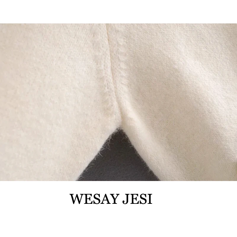 WESAY JESI New 2021 Women Sweet Black Edge Ruffles Patchwork Knitting Sweater Female Chic Long Sleeve Pocket Patch Cardigan Tops
WESAY JESI New 2021 Women Sweet Black Edge Ruffles Patchwork Knitting Sweater Female Chic Long Sleeve Pocket Patch Cardigan Tops