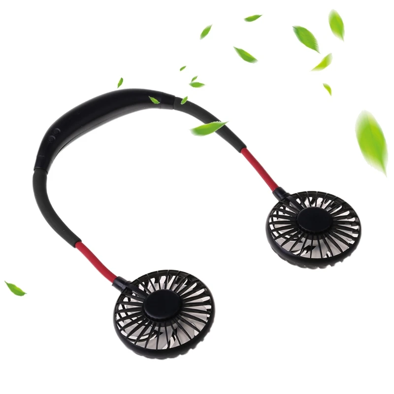 Portable USB Rechargeable Dual Head Neck Hanging Fan Mini Air Cooler for Outdoor D2TC
Portable USB Rechargeable Dual Head Neck Hanging Fan Mini Air Cooler for Outdoor D2TC