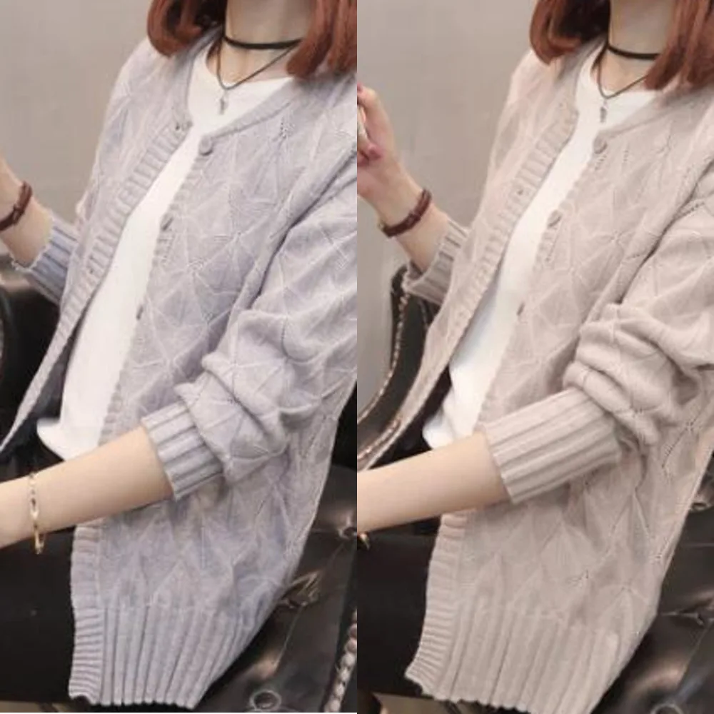 Spring Cardigan Women Knitted Autumn Sweater Single-breasted O-Neck Slim Size Sweater Coat Female Solid knitwear Tops
Spring Cardigan Women Knitted Autumn Sweater Single-breasted O-Neck Slim Size Sweater Coat Female Solid knitwear Tops