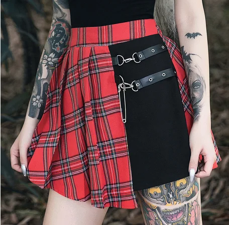 Women's Mini Pleated Skirts, Gothic High Waist Plaid Print Irregular A-Line Short Skirts 92132 Dark Skirt 2021
Women's Mini Pleated Skirts, Gothic High Waist Plaid Print Irregular A-Line Short Skirts 92132 Dark Skirt 2021