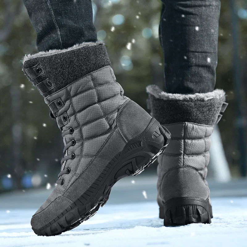 Men Winter Boots Outdoor Warm Lined Waterproof High Top Fur Boots Non Slip Snow Boots Hiking Camping Boots Plus Size Work Boots
Men Winter Boots Outdoor Warm Lined Waterproof High Top Fur Boots Non Slip Snow Boots Hiking Camping Boots Plus Size Work Boots