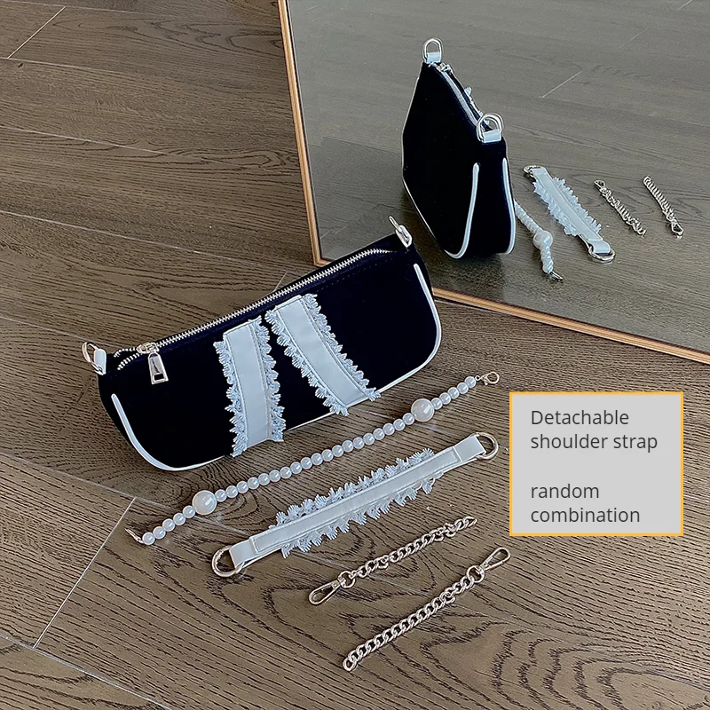 Fashion Velour Women Pearl Chain Underarm Bag Vintage Design Ladies Shoulder Crossbody Bags Retro Lace Girls Small Purse Handbag
Fashion Velour Women Pearl Chain Underarm Bag Vintage Design Ladies Shoulder Crossbody Bags Retro Lace Girls Small Purse Handbag