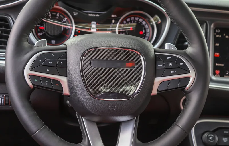 Sansour Carbon Fiber Stickers Car Steering Wheel Decoration Cover Accessories for Dodge Challenger 2015+ for Dodge Charger 2015+
Sansour Carbon Fiber Stickers Car Steering Wheel Decoration Cover Accessories for Dodge Challenger 2015+ for Dodge Charger 2015+