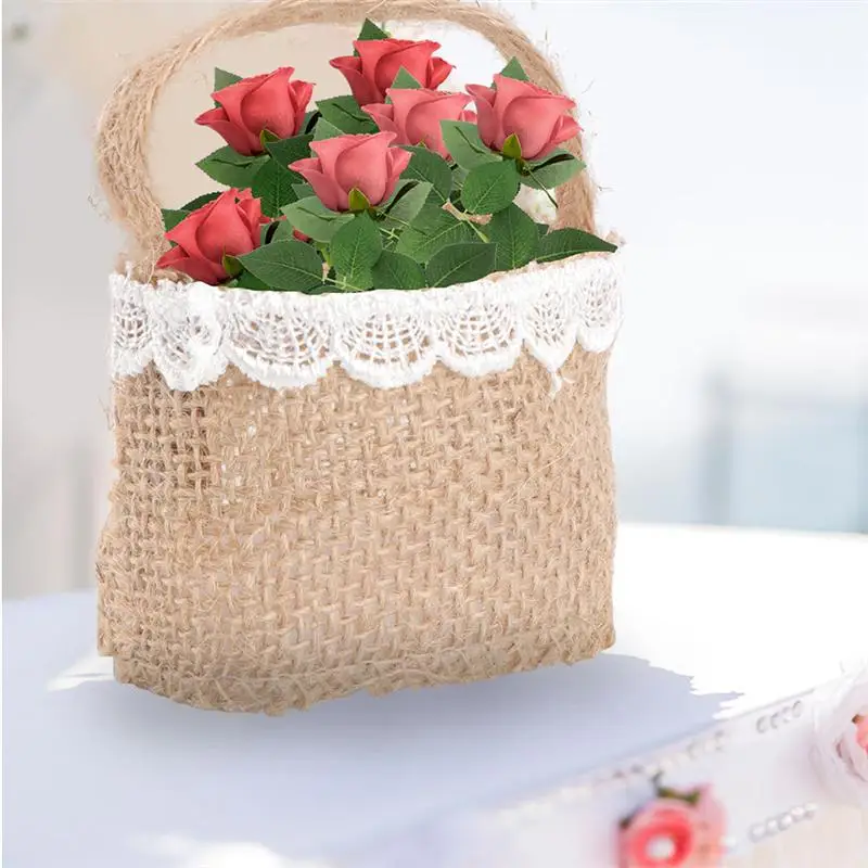 6Pcs Elegant Wedding Party Bag Beautiful Candy Storage Bag Linen Pouch 
6Pcs Elegant Wedding Party Bag Beautiful Candy Storage Bag Linen Pouch