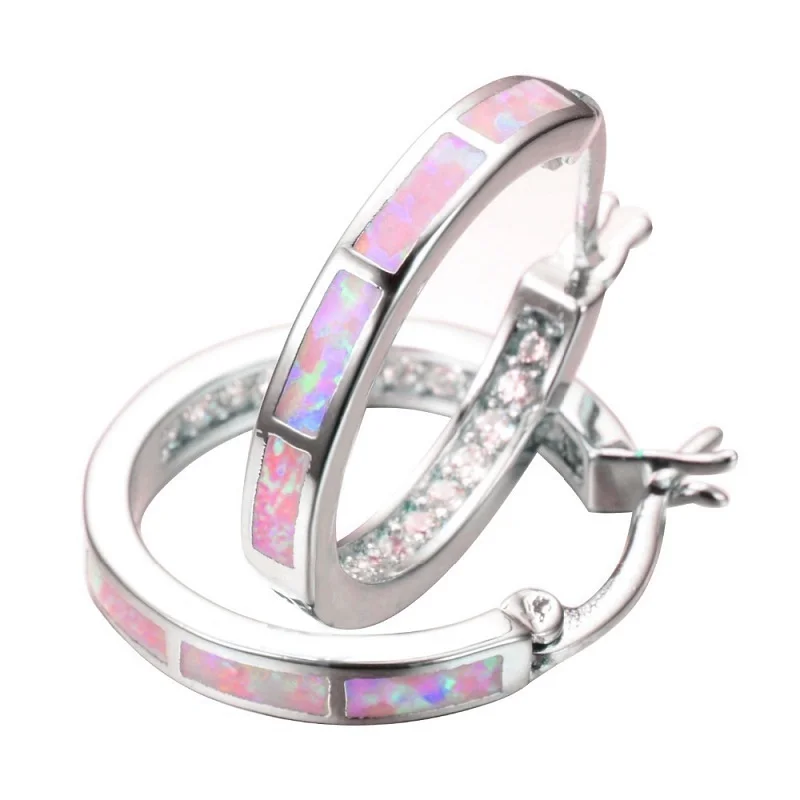 Classic Female Imitation Blue Fire Opal Round Hoop Earrings for Women Accessories Bridal Engagement Wedding Party Jewelry Gift
Classic Female Imitation Blue Fire Opal Round Hoop Earrings for Women Accessories Bridal Engagement Wedding Party Jewelry Gift