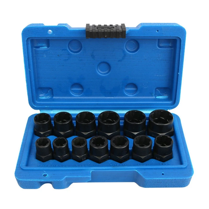 13Piece Impact Bolt Nut Remover Set, Nut Extractor Socket, Bolt Remover Tool Set R9JC 
13Piece Impact Bolt Nut Remover Set, Nut Extractor Socket, Bolt Remover Tool Set R9JC