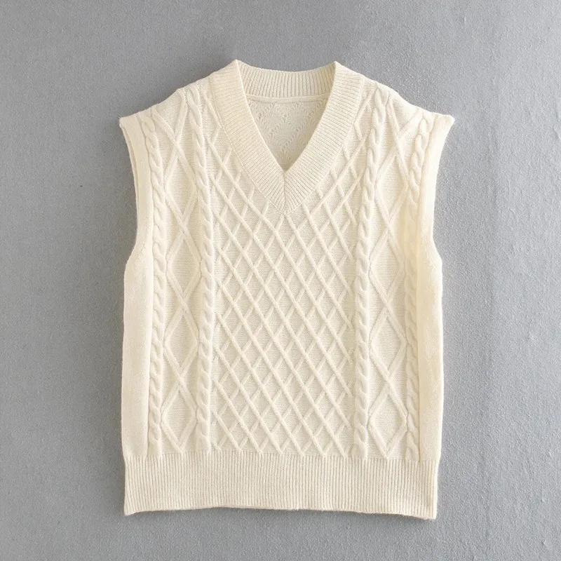 ZA 2021 autumn new women's clothing fashion casual European and American style temperament eight-strand knitted sweater vest
ZA 2021 autumn new women's clothing fashion casual European and American style temperament eight-strand knitted sweater vest