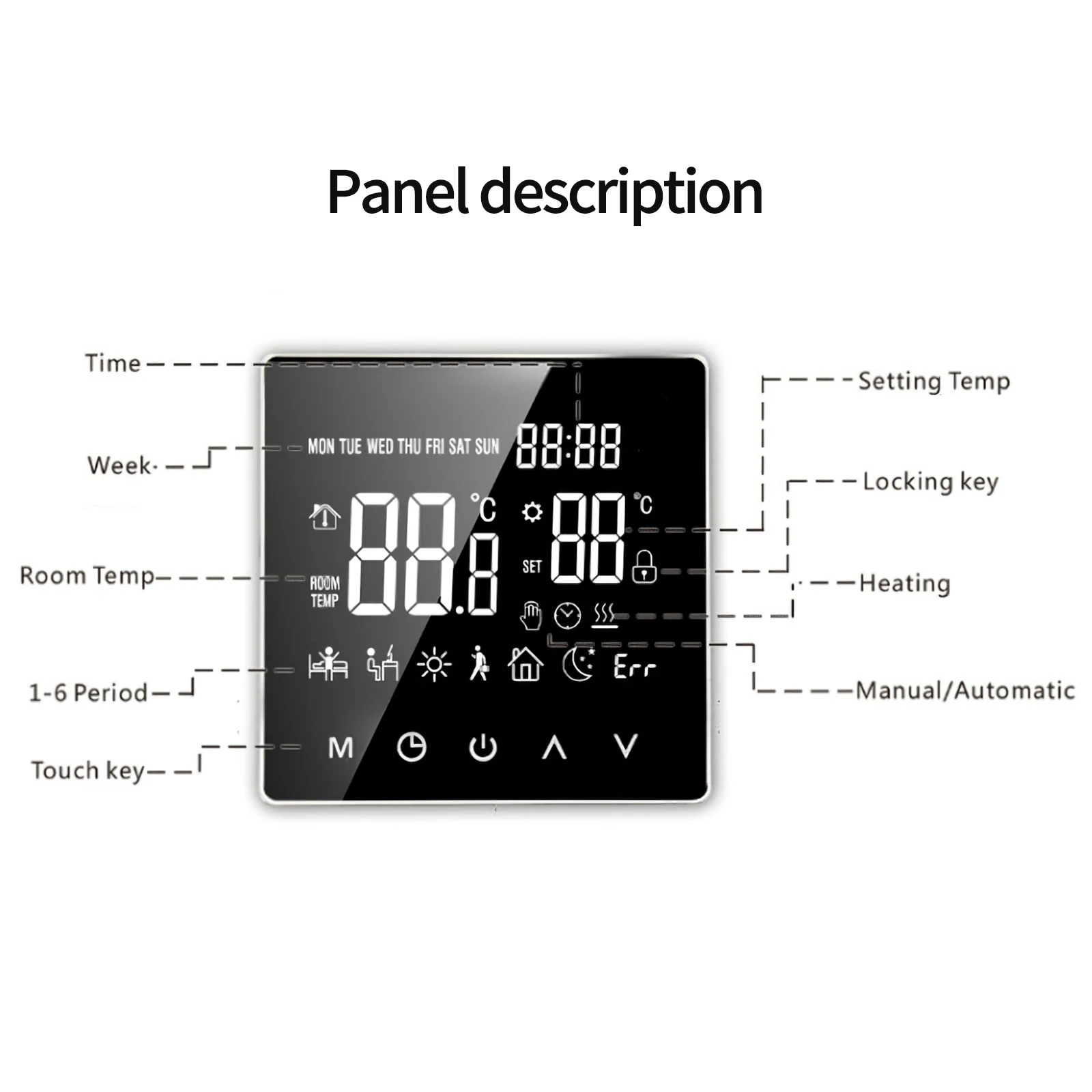 WIFI Smart Thermostat Electric Temperature Controller WIFI Temperature Controller Temperature Remote Controller For Heating
WIFI Smart Thermostat Electric Temperature Controller WIFI Temperature Controller Temperature Remote Controller For Heating