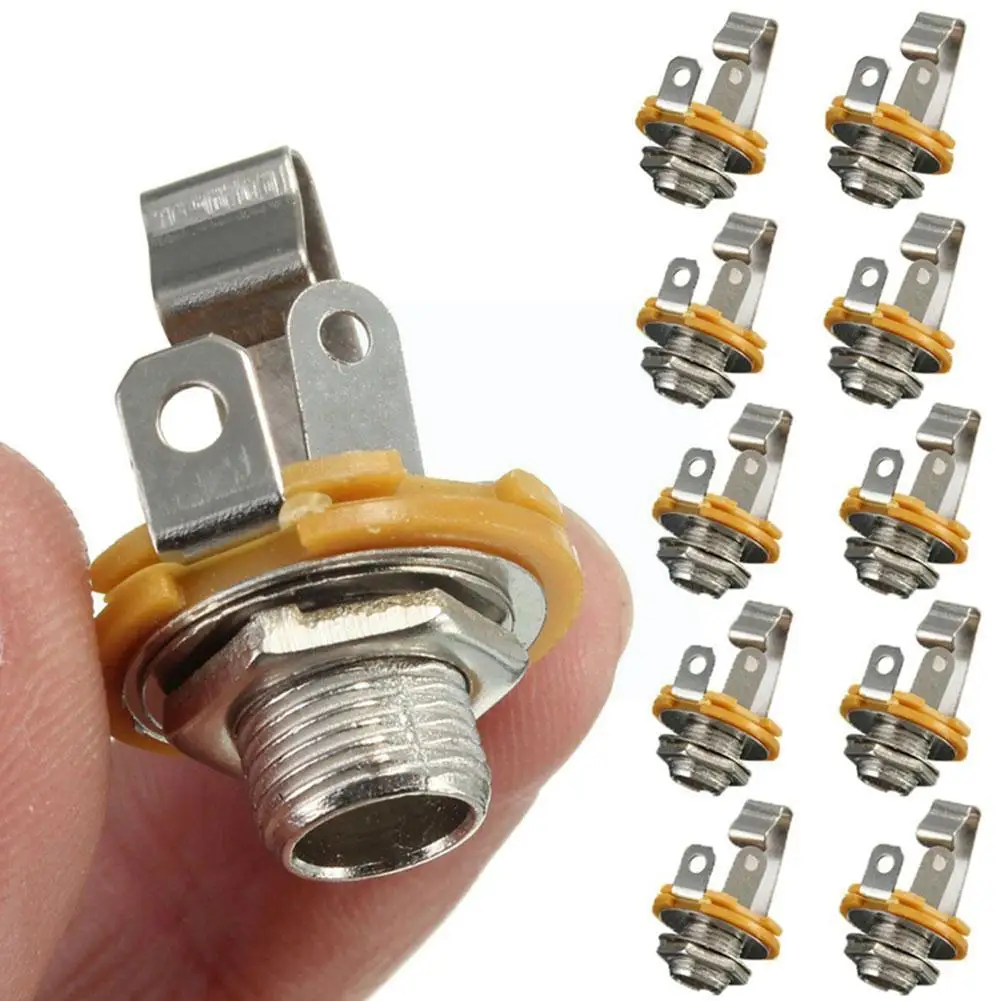 10pcs Electric Guitar Input Jack For All Electric Guitar & Bass Guitar 1/4"" (6.35mm) Mono Jack Socket Nut & Washer Y6l9
10pcs Electric Guitar Input Jack For All Electric Guitar & Bass Guitar 1/4"" (6.35mm) Mono Jack Socket Nut & Washer Y6l9