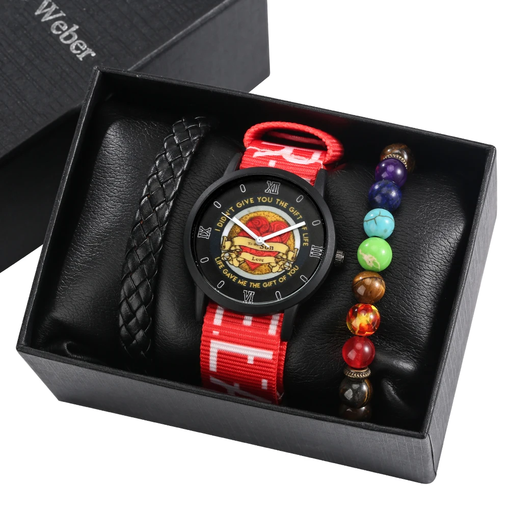 Men's Canvas Strap Watch Practical Quartz Movement Black Roman Numeral Dial Male Braided Elastic Bracelet Christmas Gifts to Boy
Men's Canvas Strap Watch Practical Quartz Movement Black Roman Numeral Dial Male Braided Elastic Bracelet Christmas Gifts to Boy